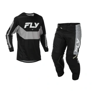 A Motokrosový / enduro komplet kalhot a dresu FLY RACING KINETIC barva černá/bílá velikost 34 + L